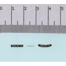 Décalcomanie - Plaque d'immatriculation pour Panhard - 1:43