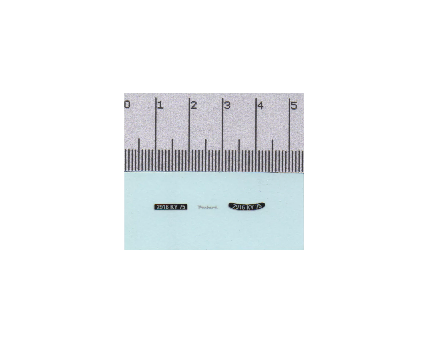 Décalcomanie - Plaque d'immatriculation pour Panhard - 1:43