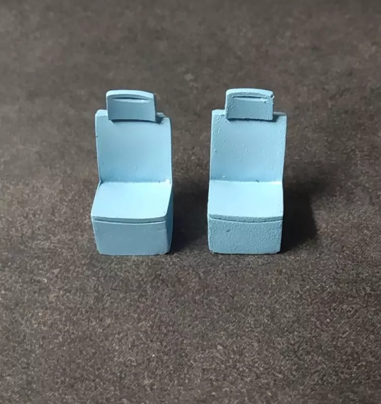 2 sièges Peugeot 806 Runabout - Résine - Bleu - Ech 1:43
