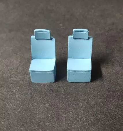 2 sièges Peugeot 806 Runabout - Résine - Bleu - Ech 1:43