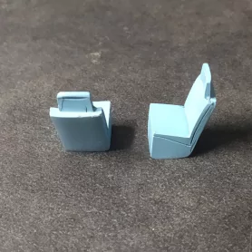 2 sièges Peugeot 806 Runabout - Résine - Bleu - Ech 1:43