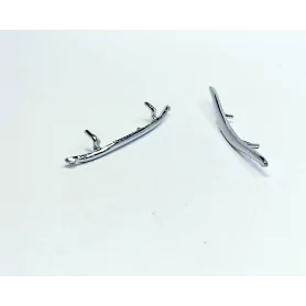 Pare-chocs - Peugeot 401 - White Metal + Chrome - 1:43 |Pièces et k...