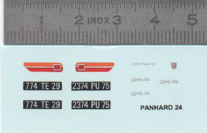 Décalcomanie " PANHARD" - Ech 1:43