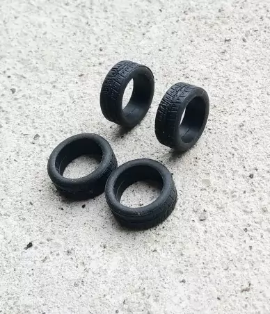 Pneus souples par 4 - ø intérieur 12 mm - Ech. 1:43