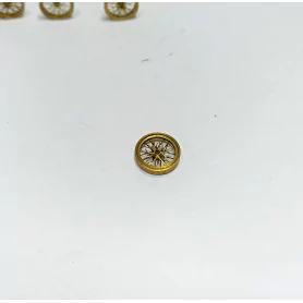 4 Jantes à rayon ø10 mm - Épaisseur 2 mm - Laiton - CPC