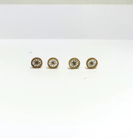 4 Jantes à rayon ø10 mm - Épaisseur 2 mm - Laiton - CPC