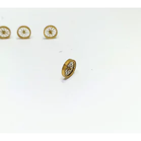 4 Jantes à rayon ø10 mm - Épaisseur 2 mm - Laiton - CPC