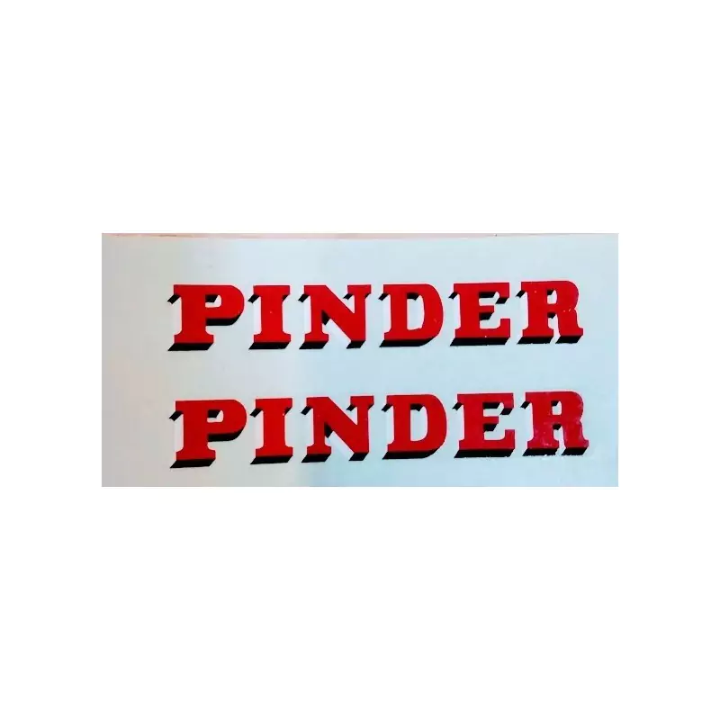 Décalcomanie PINDER - 5cm - Lot de 2