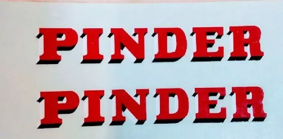 Décalcomanie PINDER - 5cm - Lot de 2