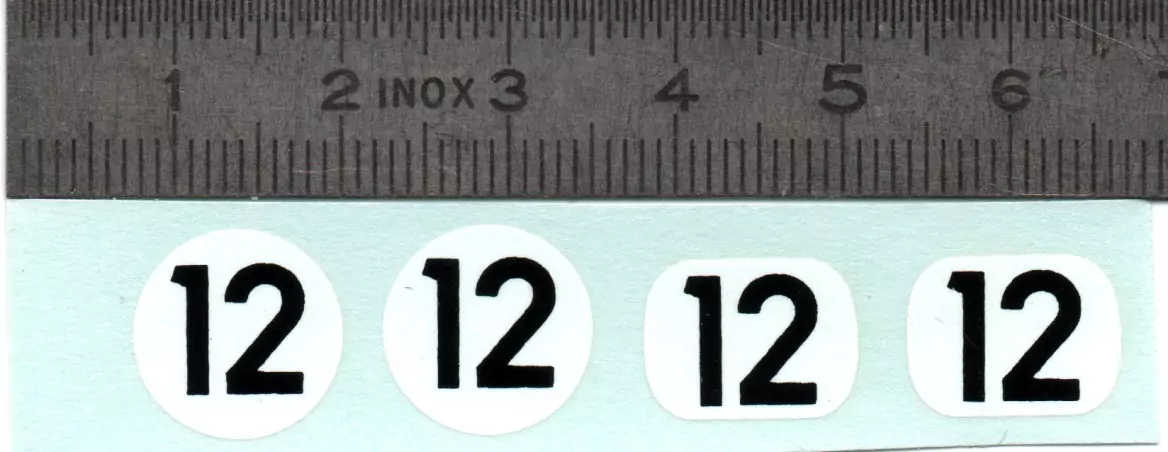 Décalques N°12 - Échelle 1:43 - X4