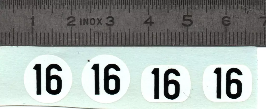 Décalques N°16 - Échelle 1:43 - X4
