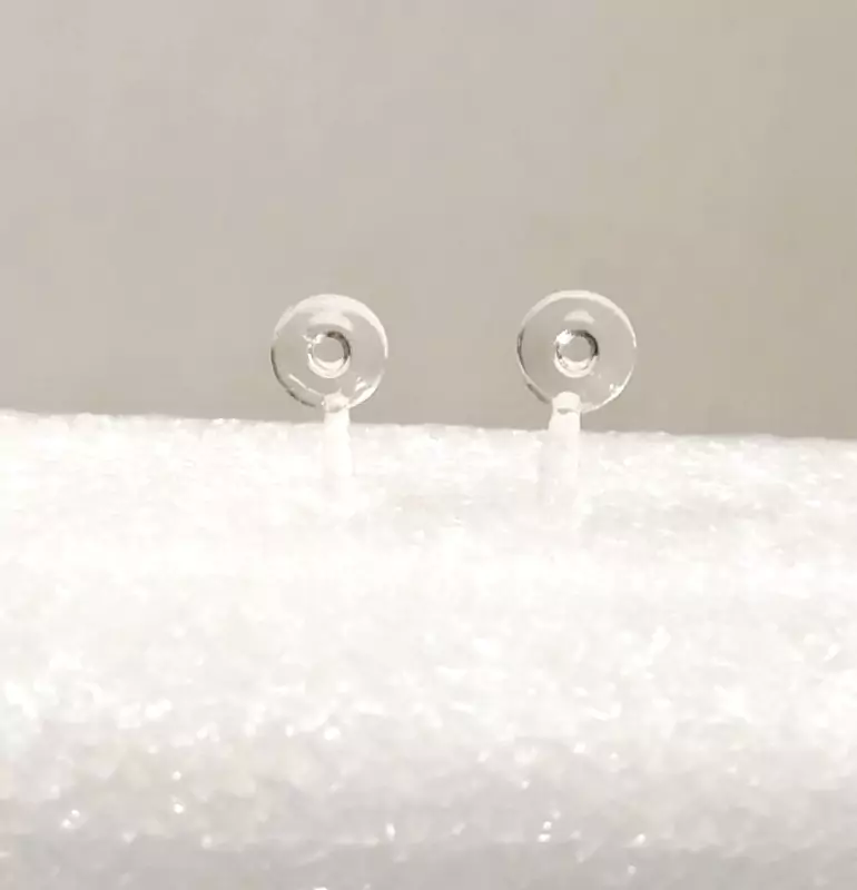 2 Optiques de phare en résine translucide - ø5mm - X2