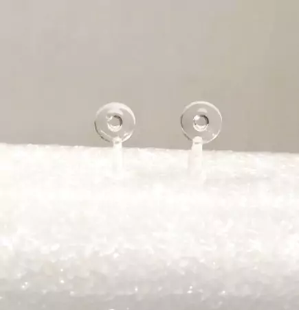 2 Optiques de phare en résine translucide - ø5mm - X2