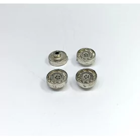 4 jantes ø10.70 mm - White Metal - 1:43 |Pièces et kits pour voitur...