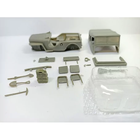 Incomplet - KIT Peugeot 203 JEEP Fermé - Résine - 1:43 |Pièces et k...
