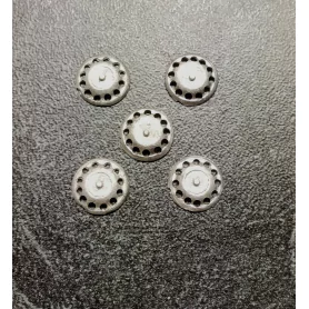 5 Inserts en White Metal  - Ø 9 mm - Ech. 1:43