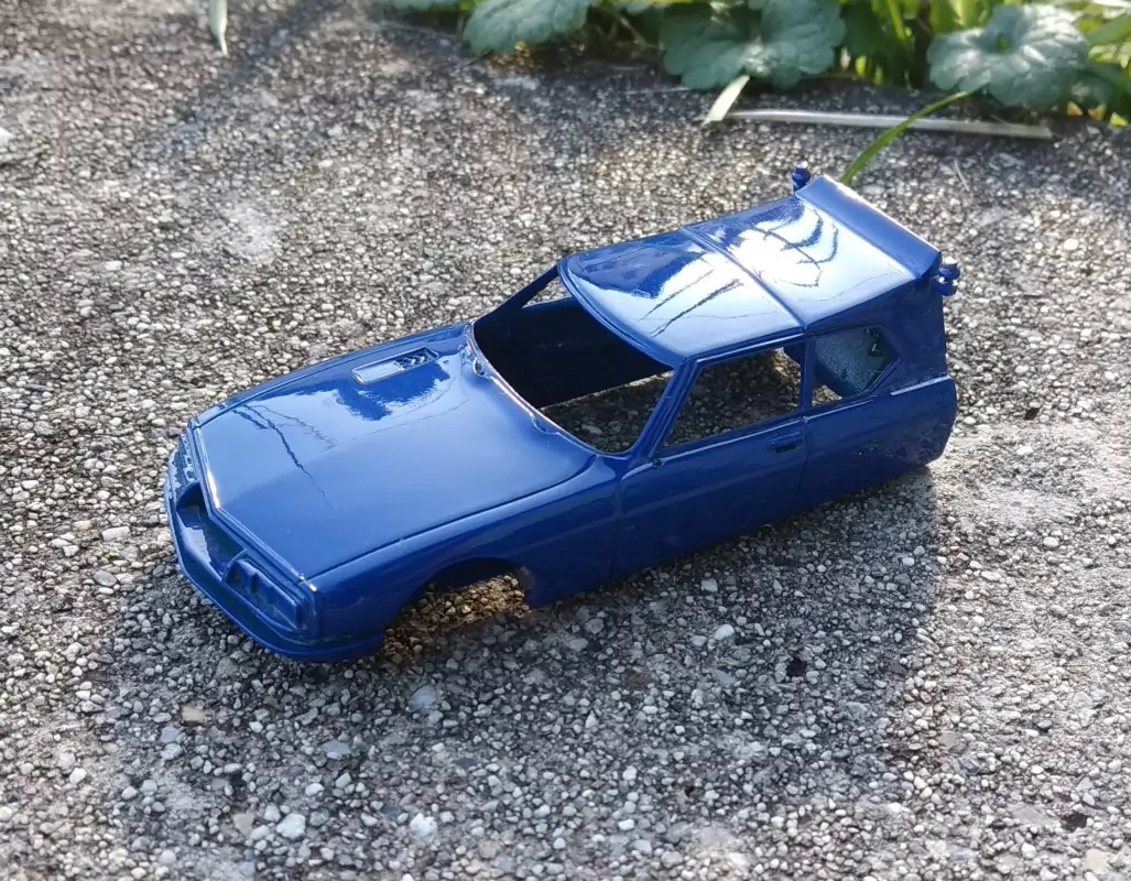 Carrosserie en résine  - Citroën SM Tissier Porte Auto - Bleu - Ech 1:43