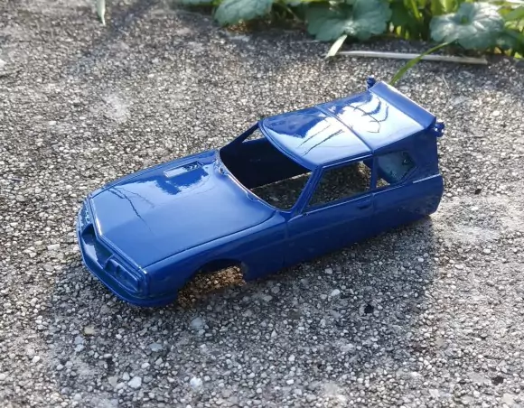 Carrosserie en résine  - Citroën SM Tissier Porte Auto - Bleu - Ech 1:43