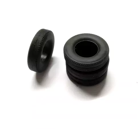 4 Pneus en résine souples - ø24mm - Ech 1:43