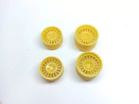 4 jantes en résine AV ø23mm - AR ø25.70mm - Résine -1:18 |Pièces et...