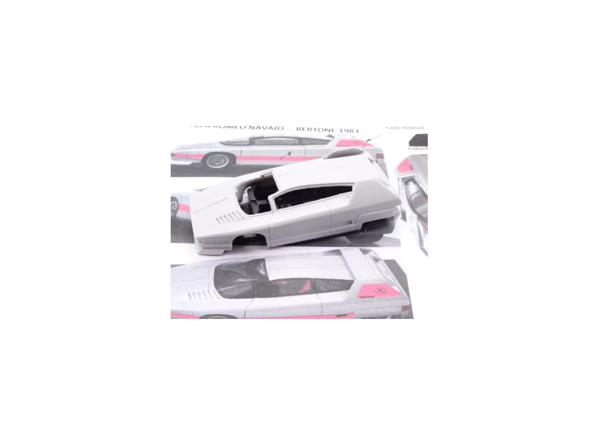Marketplace : ALEZAN MODELS KIT 1/43 ALFA ROMEO NAVAJO BERTONE 1976 Couleur : alu - ALEZAN  - 1:43