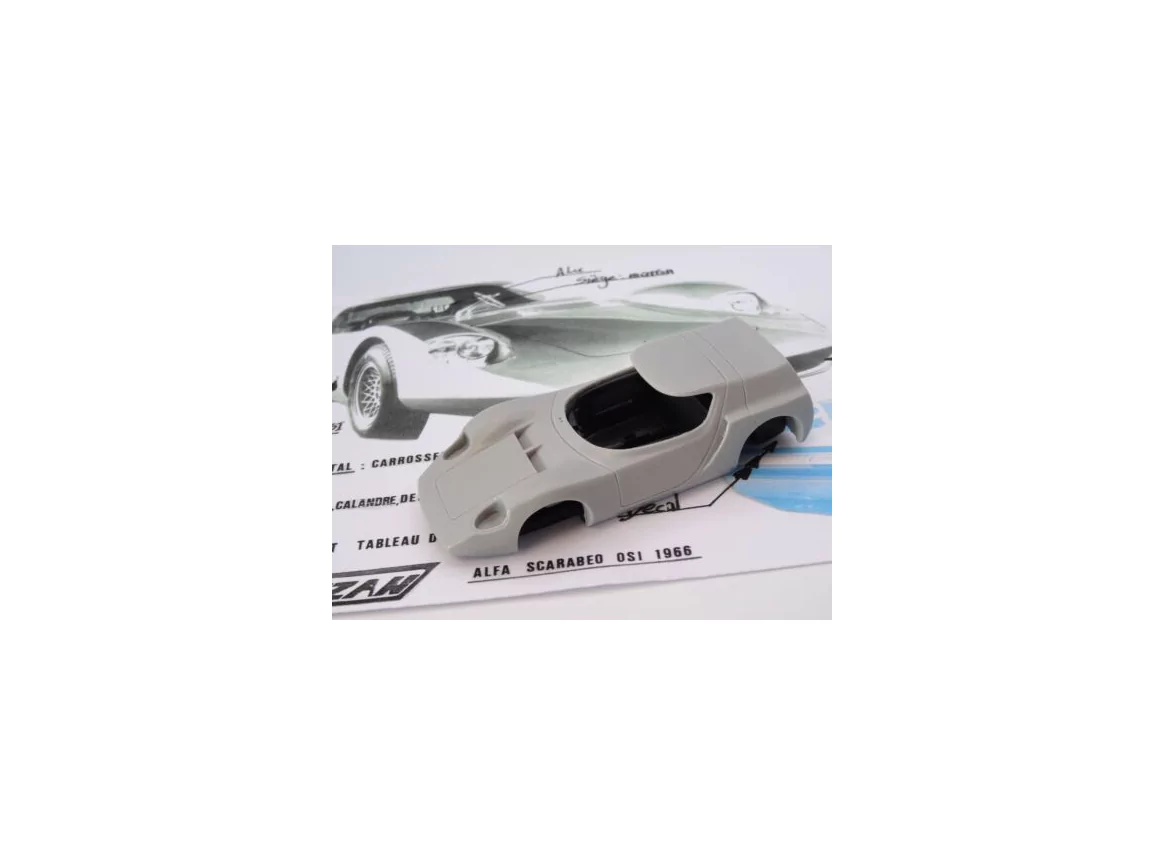 Marketplace : ALEZAN MODELS KIT 1/43 ALFA ROMEO SCARABEO CONCEPT N°1 OSI 1966 - ALEZAN  - 1:43