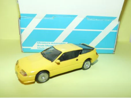 Marketplace : RENAULT ALPINE V6 GT 1985 Jaune KIT ALEZAN 1:43 - ALEZAN  - 1:43