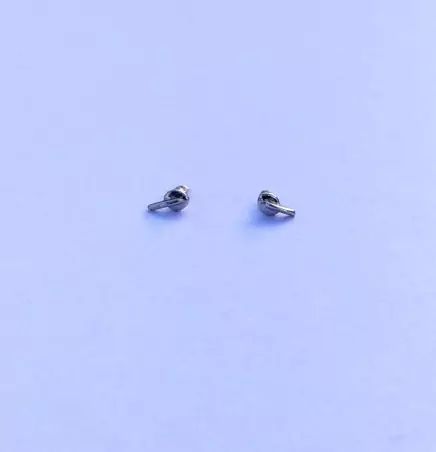 4 poignées de porte - Citroën 2CV- Ech 1:43 - White Metal