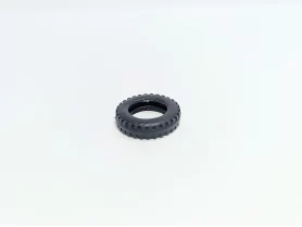 4 pneus striés creux - Camions CIJ - ø19mm - Noir - 1/43