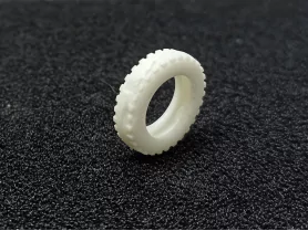 4 pneus striés creux - Camions CIJ - ø19mm - Blanc - 1/43 |Pièces e...