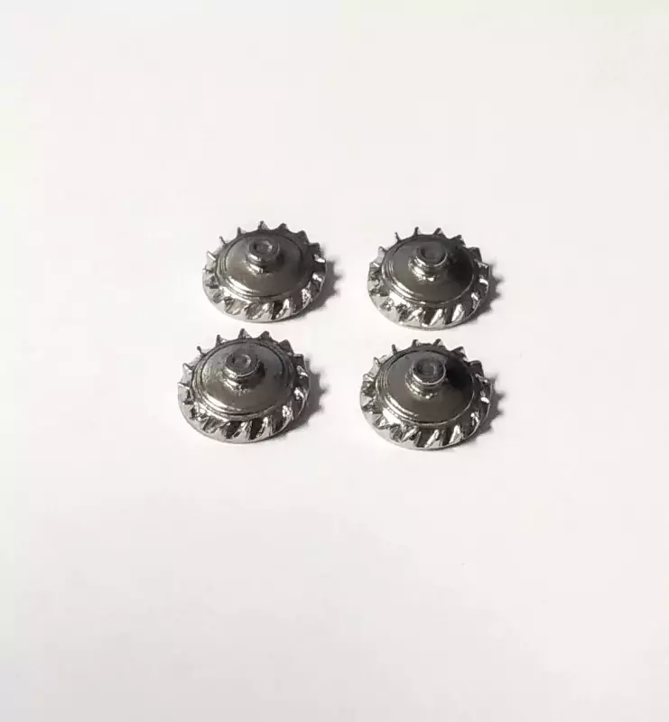 4 inserts pour Bugatti - White Metal Chromé - Ech 1:43