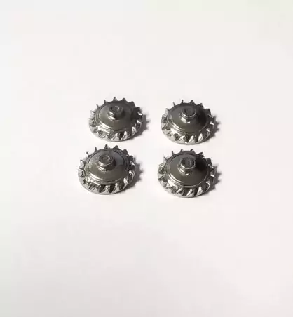 4 inserts pour Bugatti - White Metal Chromé - Ech 1:43