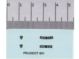Décalcomanie : PEUGEOT 601 - 1:43