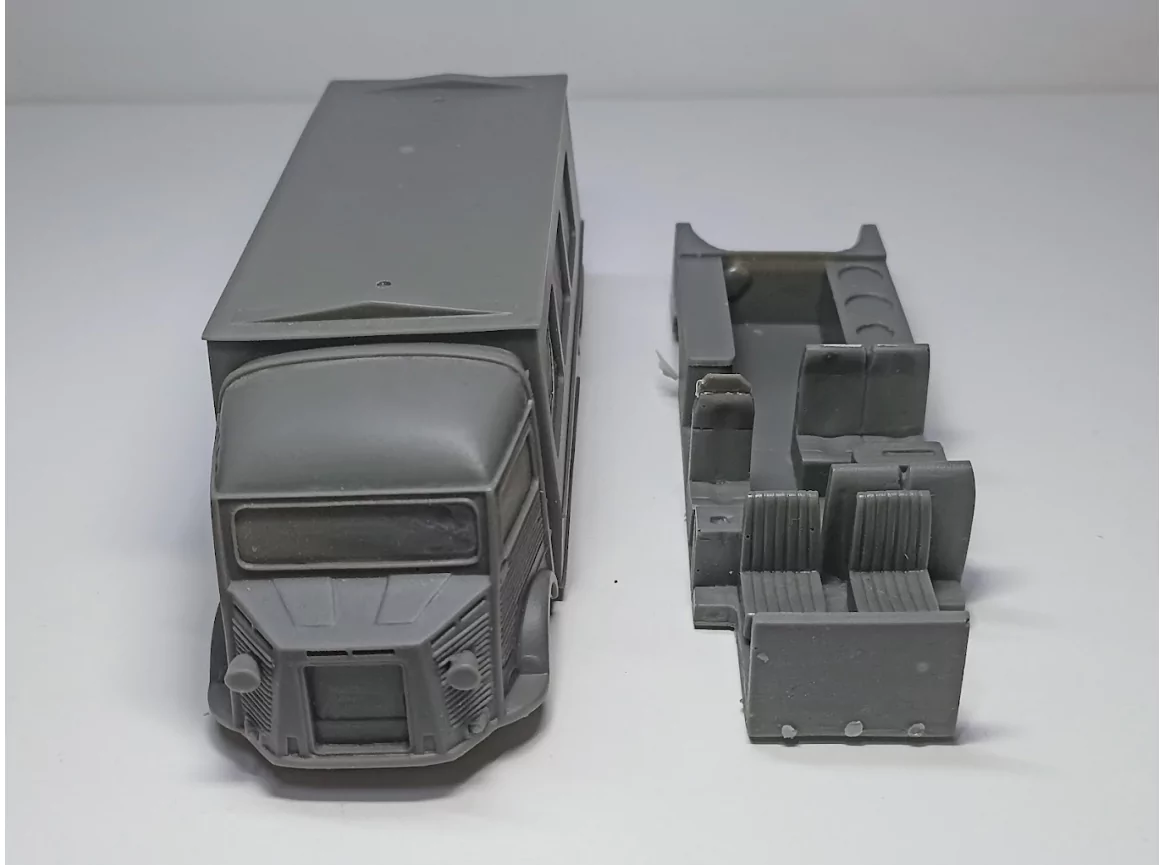Incomplet : Kit Citroën HY Rallongé Neba - Résine - 1:43