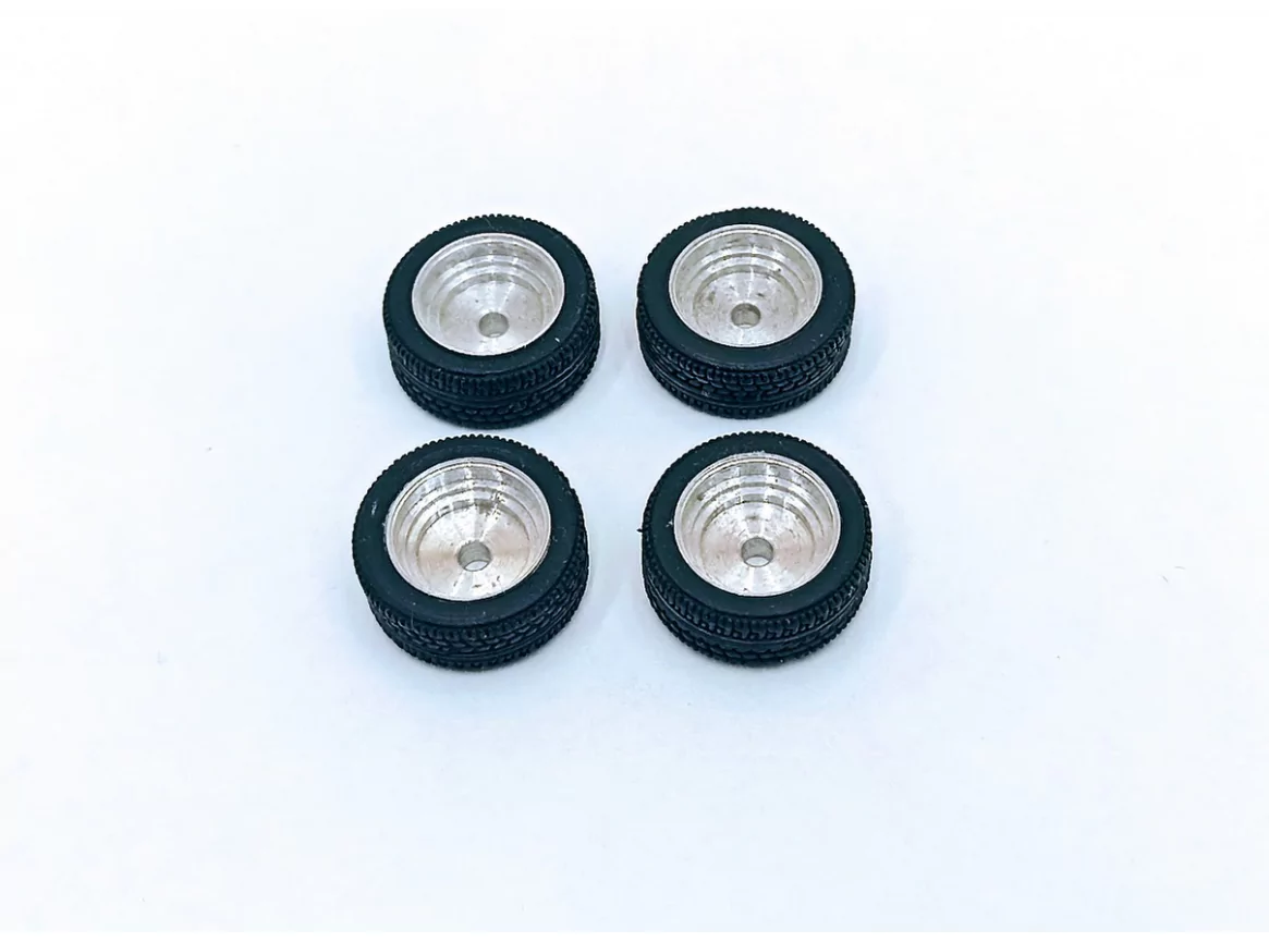 4 Pneus + Jantes Aluminium - ø 14.40 mm - CPC Production |Pièces et...