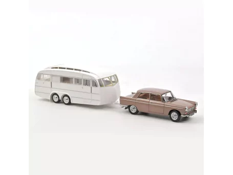 Marketplace - Peugeot 404 1965 Brun métallisé avec caravane Hénon  ...