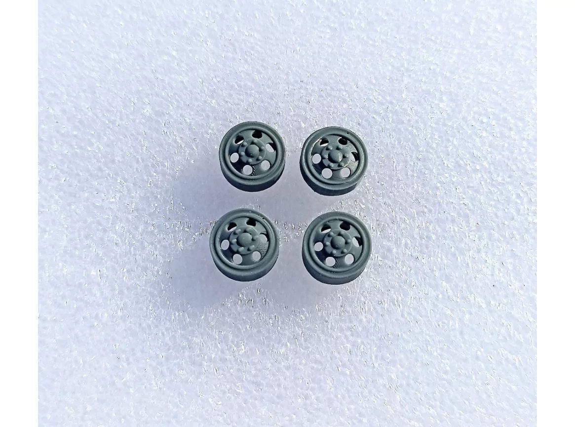 4 Jantes Camion ø12.20 mm - Résine 3D - 1:43