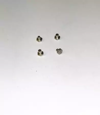 4 Bouchons 6 pans de 2.50mm - Laiton nickelé - CPC