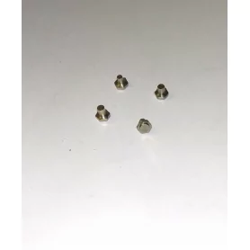 4 Bouchons 6 pans de 2.50mm - Laiton nickelé - CPC