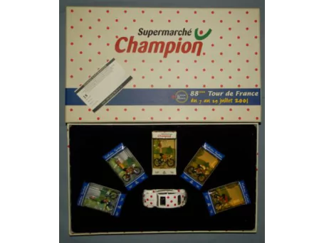 Marketplace - Coffret Champion 88ième Tour de France 2001 - VW Cox + 5 Coureurs - Norev - 1/43