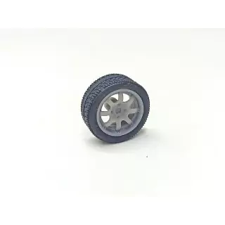 4 roues avec jantes 8 branches ø15.20mm - Résine - 1:43
