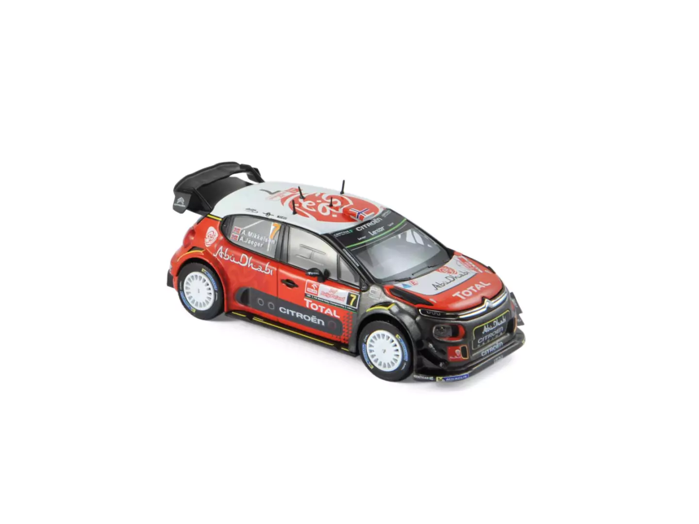 Marketplace : Citroën C3 WRC 2017 Rallye de Pologne 7 A.Mikkelsen / A.Jaeger - Norev - 1:43
