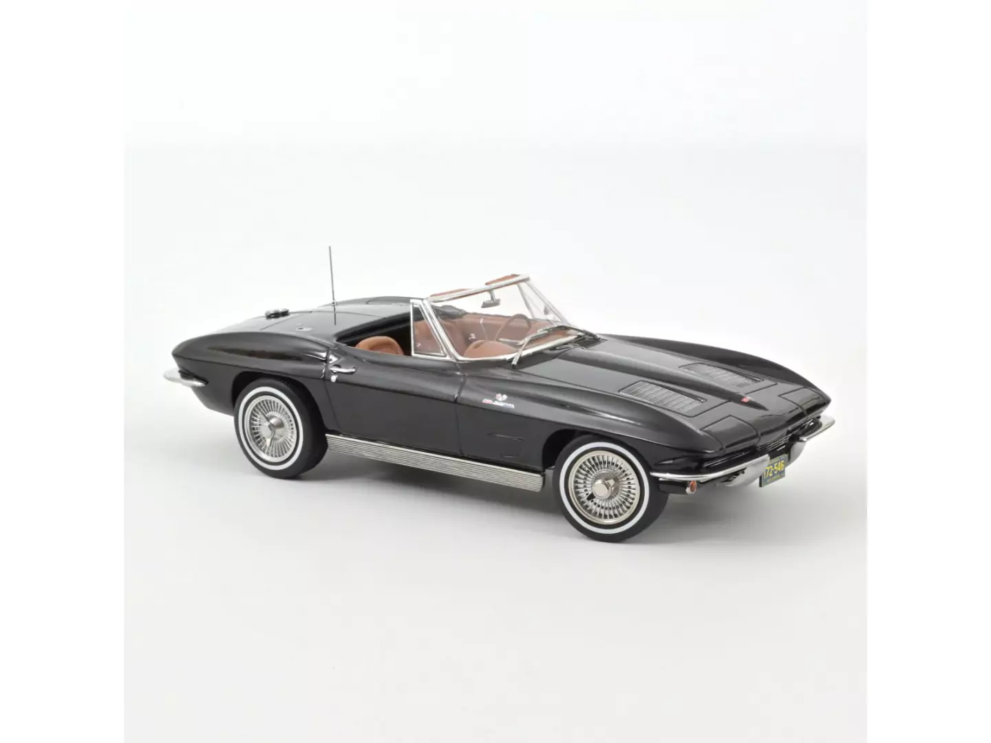 Marketplace - Chevrolet Corvette Sting Ray Cabriolet 1963 Noir - Norev - 1:18