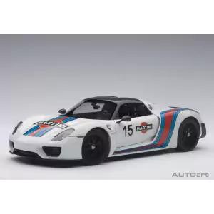 Marketplace - Porsche 918 Spyder 2013 Blanc avec logo Martini  - Autoart - 1:18