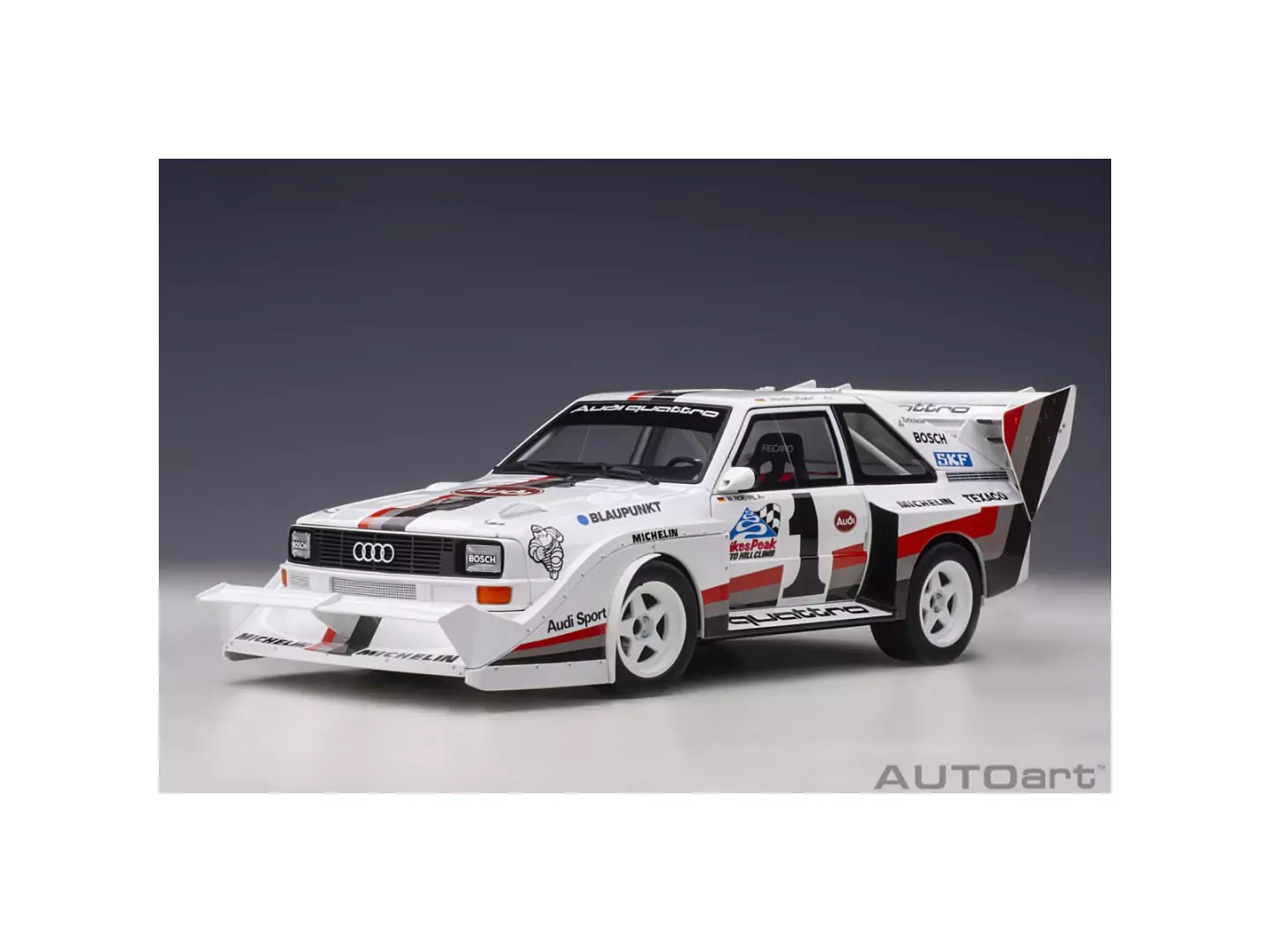 Marketplace - Audi Sport Quattro S1 Pikes Peak 1987 N°1 (Röhrl vainqueur) - Autoart - 1:18