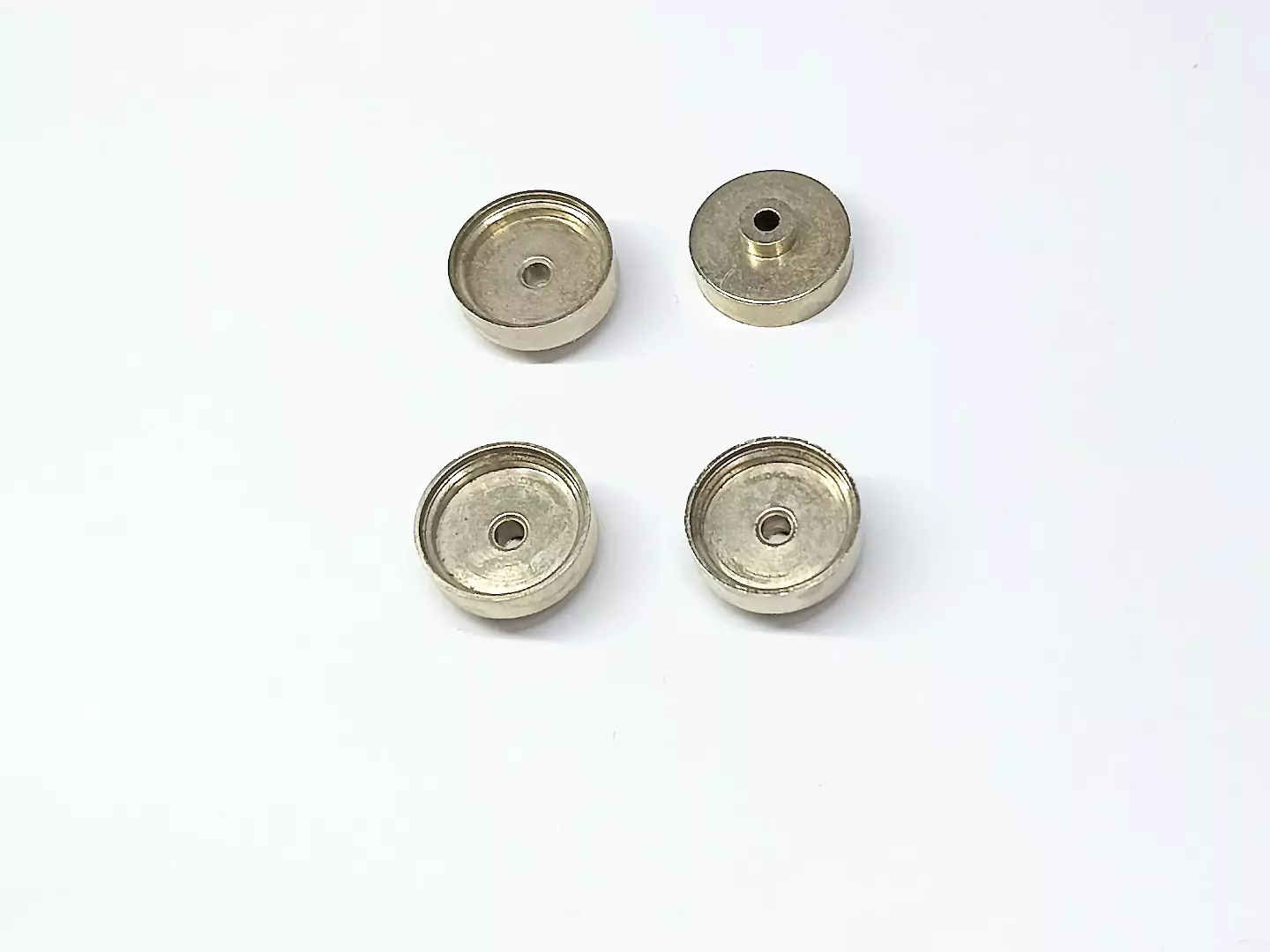 4 jantes en laiton nickelé ø 12 mm - CPC Production